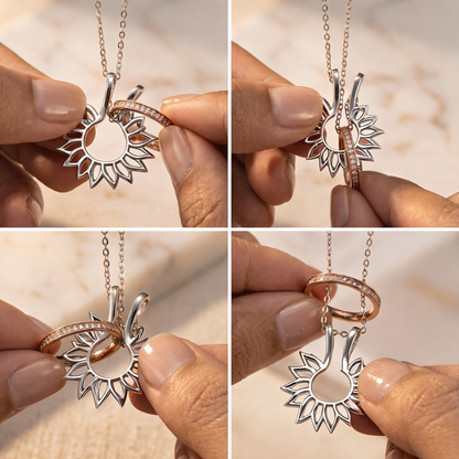 Personalisierte Ringhalter-Blumenkette
