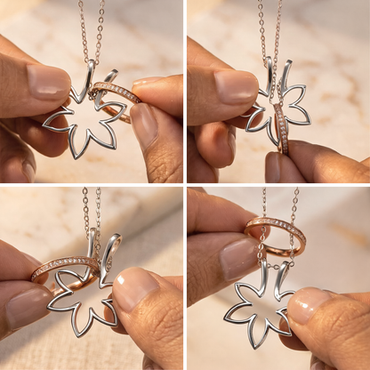 Personalisierte Ringhalter-Blumenkette