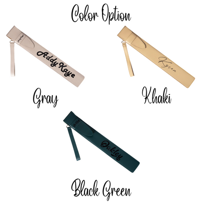 Personalized Leather Travel Drumstick Bag