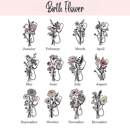 Custom Name Bow Birth Flower Stethoscope Box