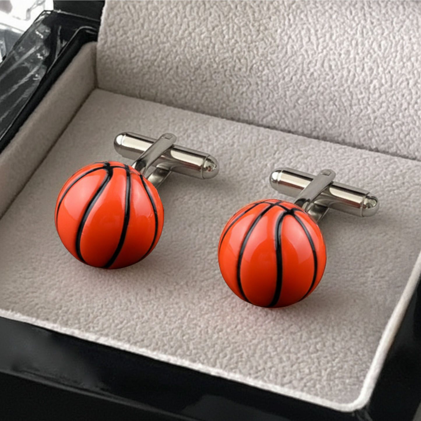 Round Basketball Cufflinks