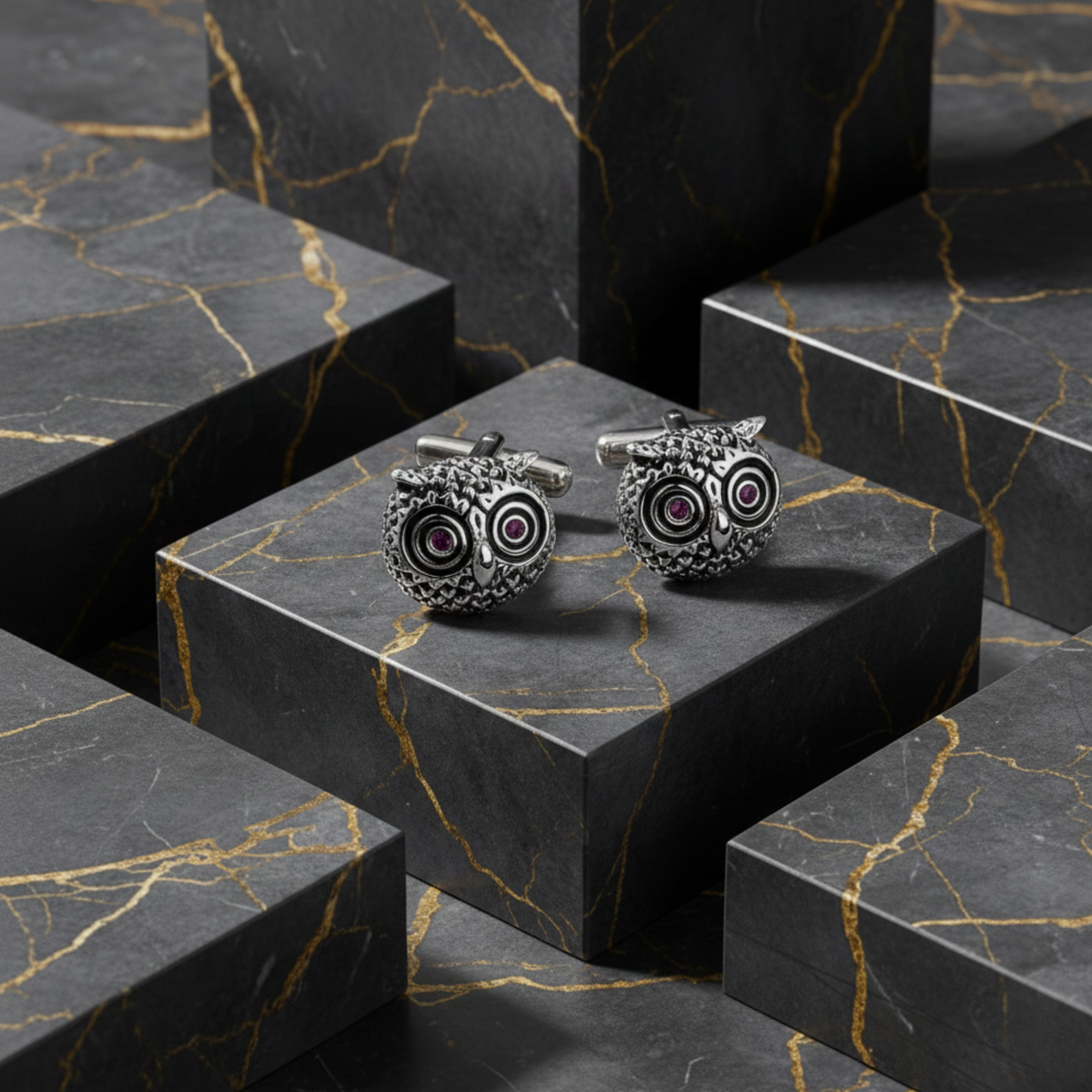 Silver Owl Cufflinks