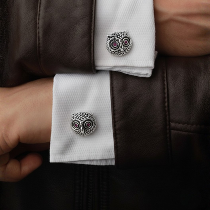 Silver Owl Cufflinks