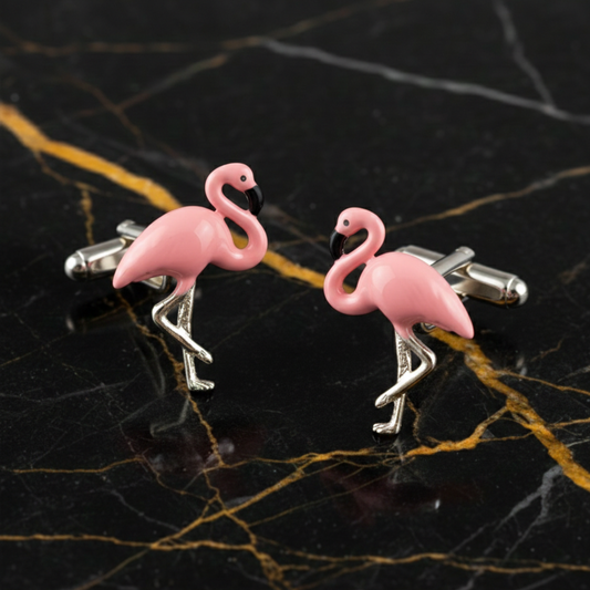 Pink Flamingo Cufflinks