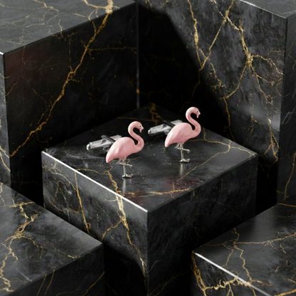 Pink Flamingo Cufflinks