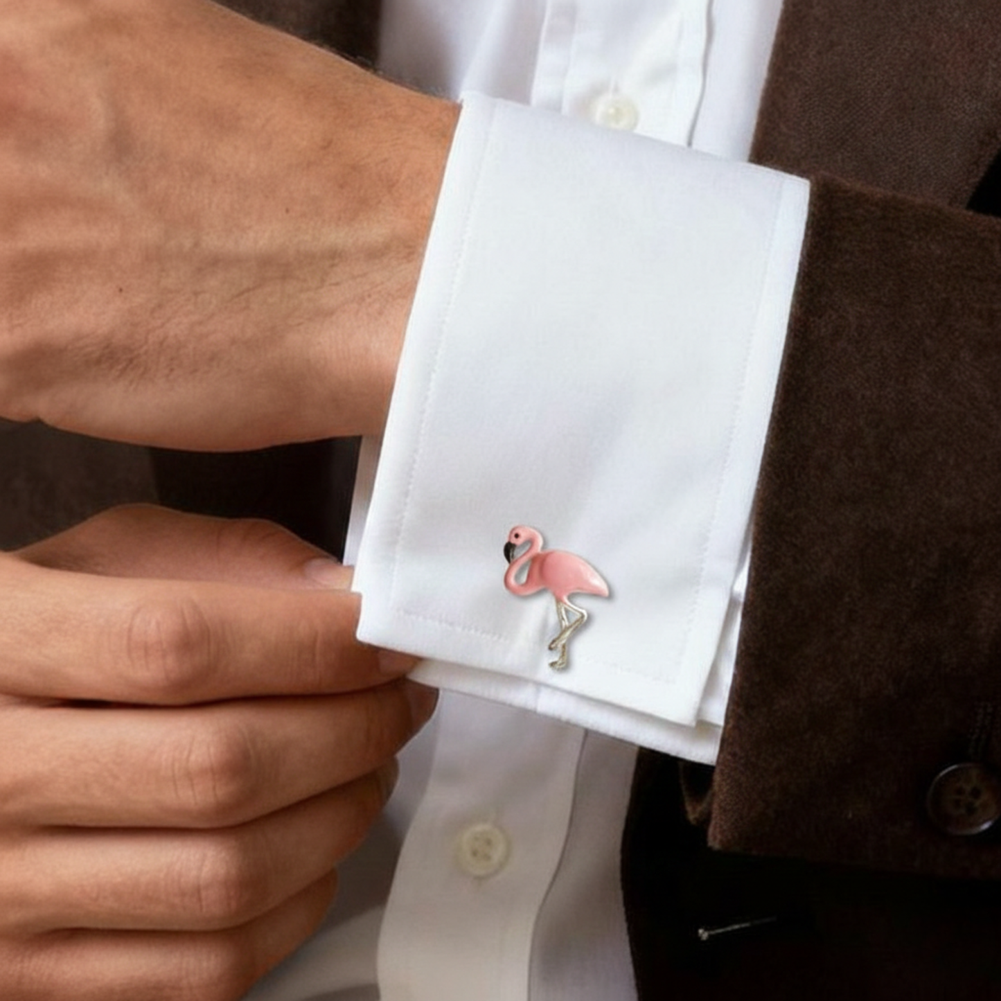 Pink Flamingo Cufflinks