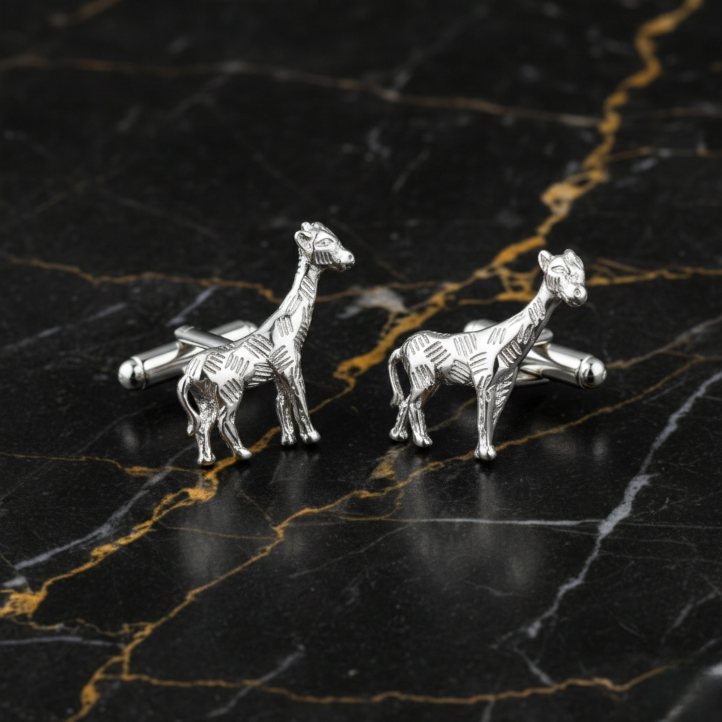 Silver Giraffe Cufflinks