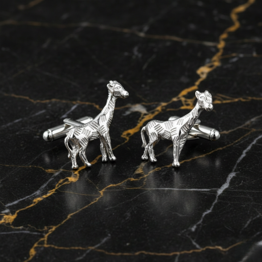 Silver Giraffe Cufflinks