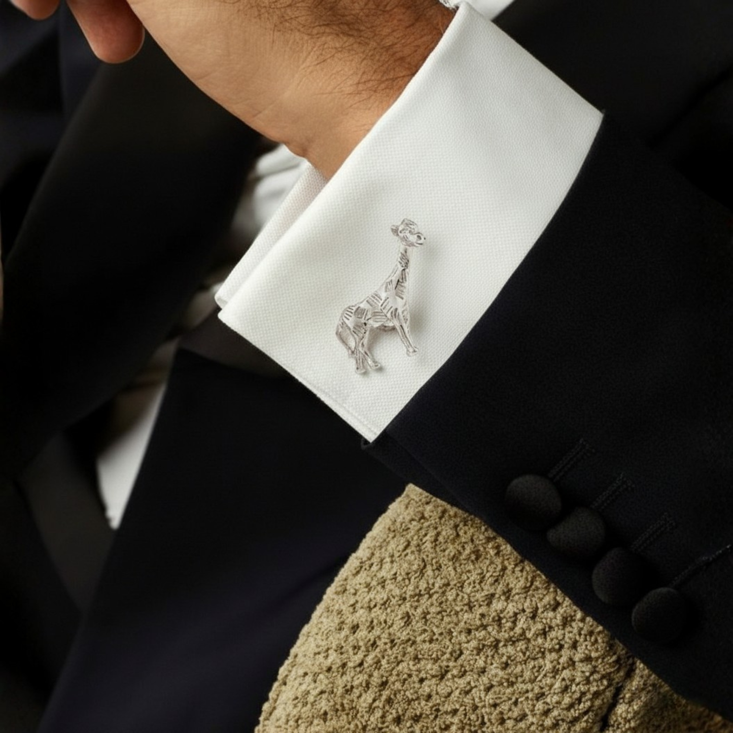 Silver Giraffe Cufflinks