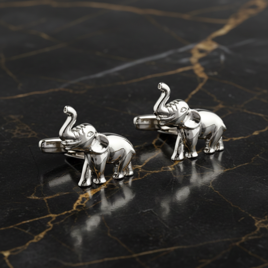Silver Elephant Cufflinks