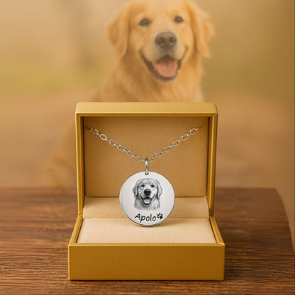 Custom Pet Portrait Necklace