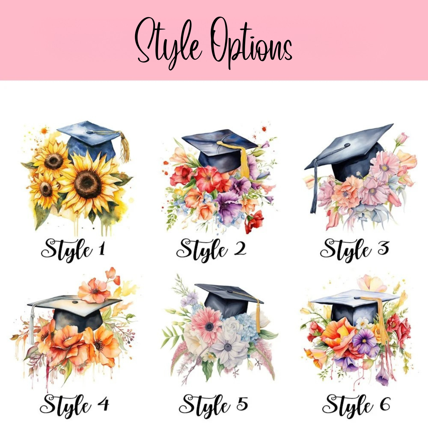 Personalized Graduation Hat Flower Bouquet Cup