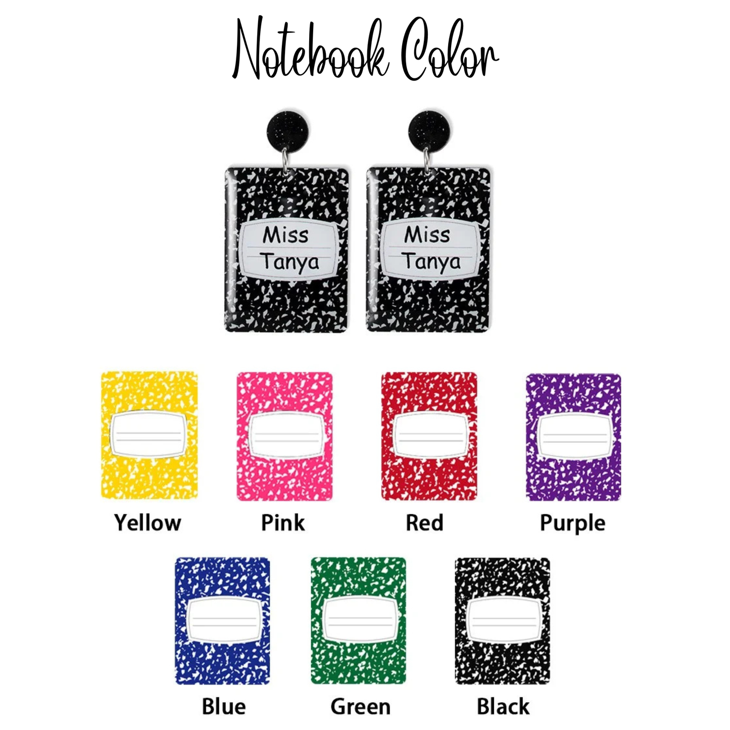 Personalized Name Teacher Earrings