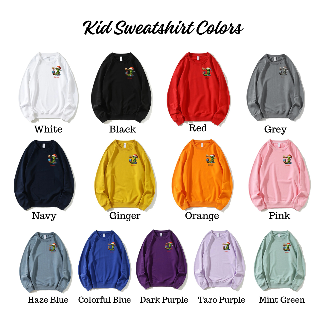 Custom Initial Family Christmas Sweatshirt