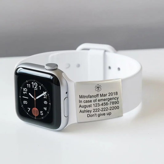 Personalized Medical Alert ID Plate for Smart Watch