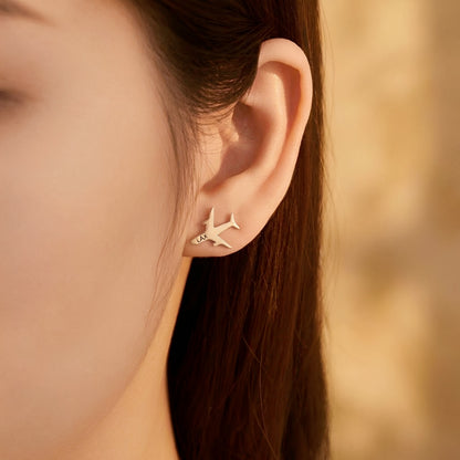 Mini Airplane Earrings
