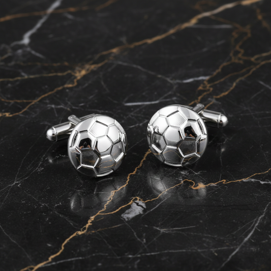 Silver Soccer Ball Cufflinks