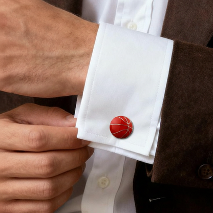 Flat Basketball Cufflinks