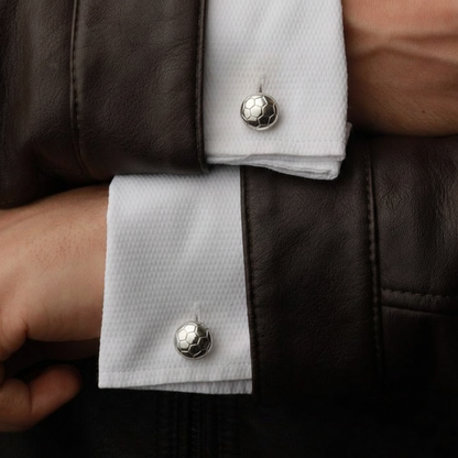 Silver Soccer Ball Cufflinks
