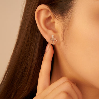 Mini Airplane Earrings