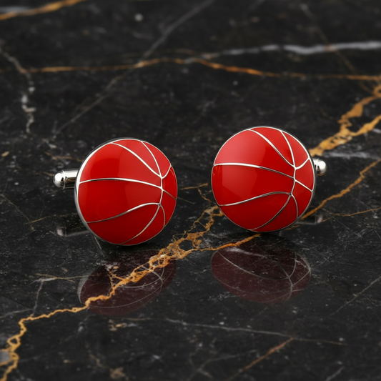 Flat Basketball Cufflinks