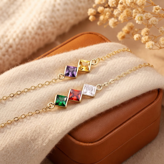 Personalized Family Birthstones Bracelet