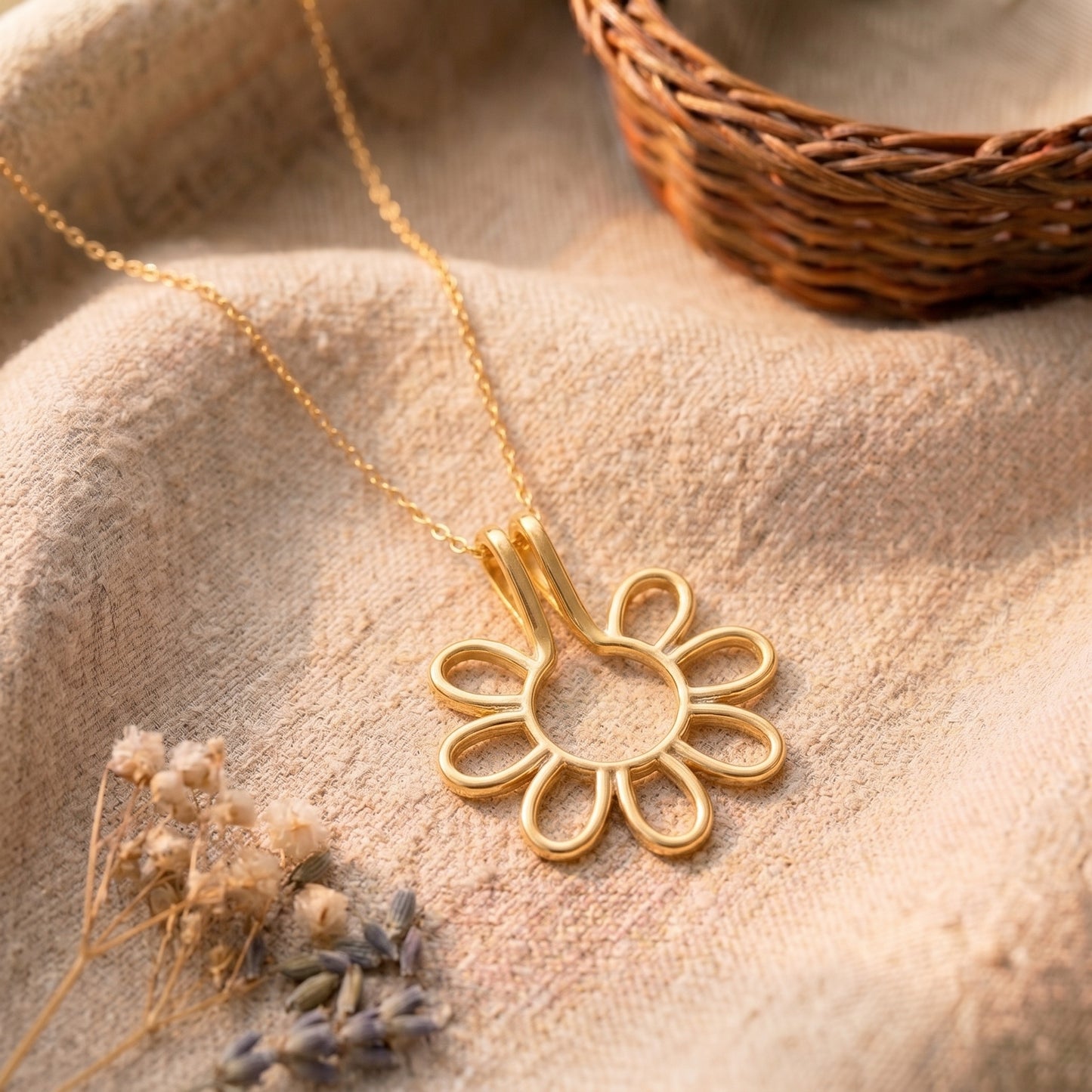 Personalisierte Ringhalter-Blumenkette