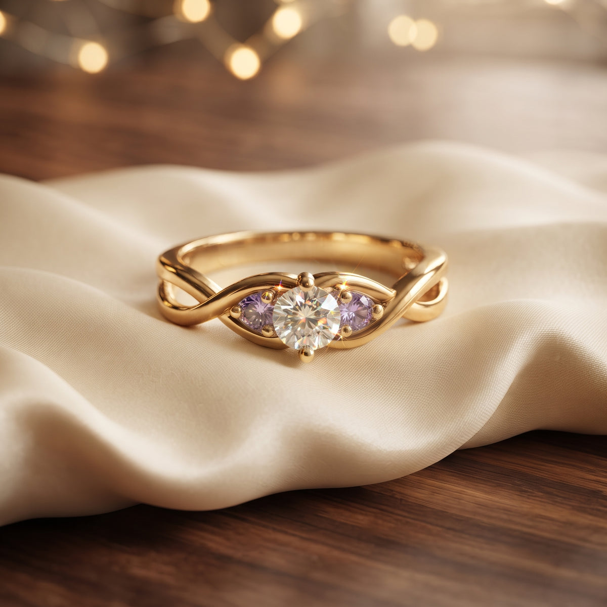 Custom Birthstones Promise Ring