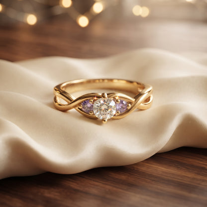 Custom Birthstones Promise Ring