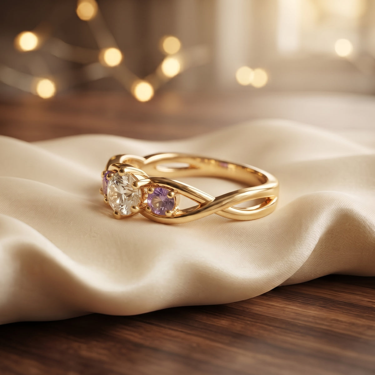 Custom Birthstones Promise Ring