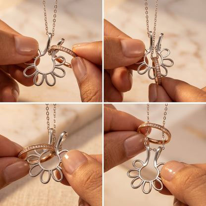 Personalisierte Ringhalter-Blumenkette
