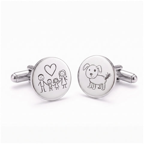 Custom Kids Drawing Cufflinks