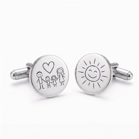 Custom Kids Drawing Cufflinks