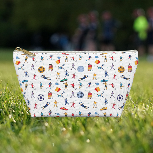 Football Soccer Print Pencil Case/MakeUp Bag