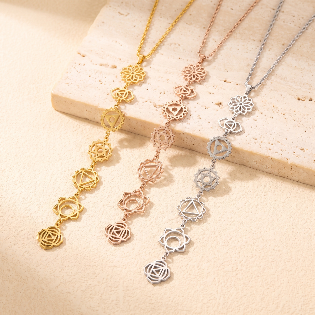Dainty 7 Chakra Necklace