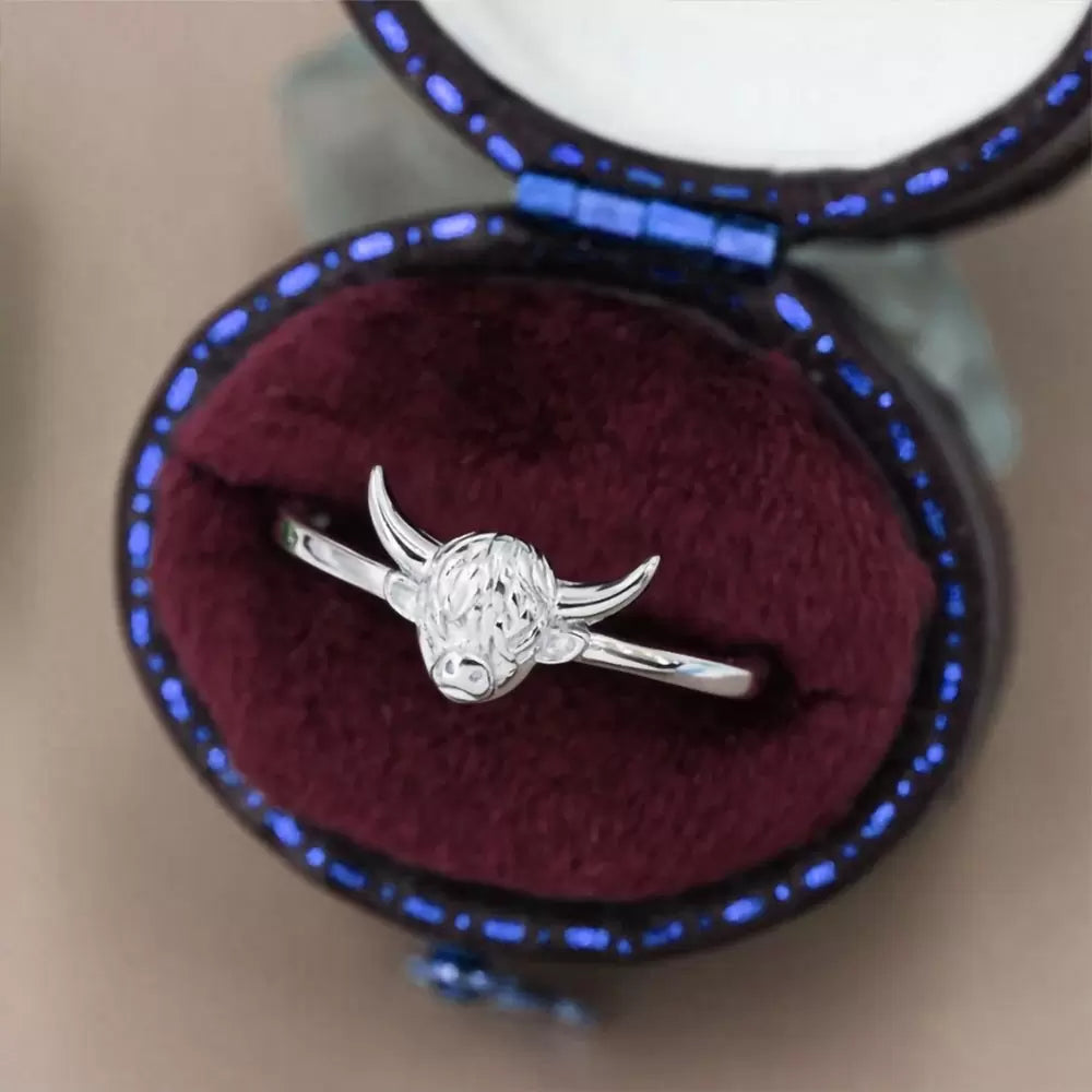 Highland Cow Sterling Silver Ring