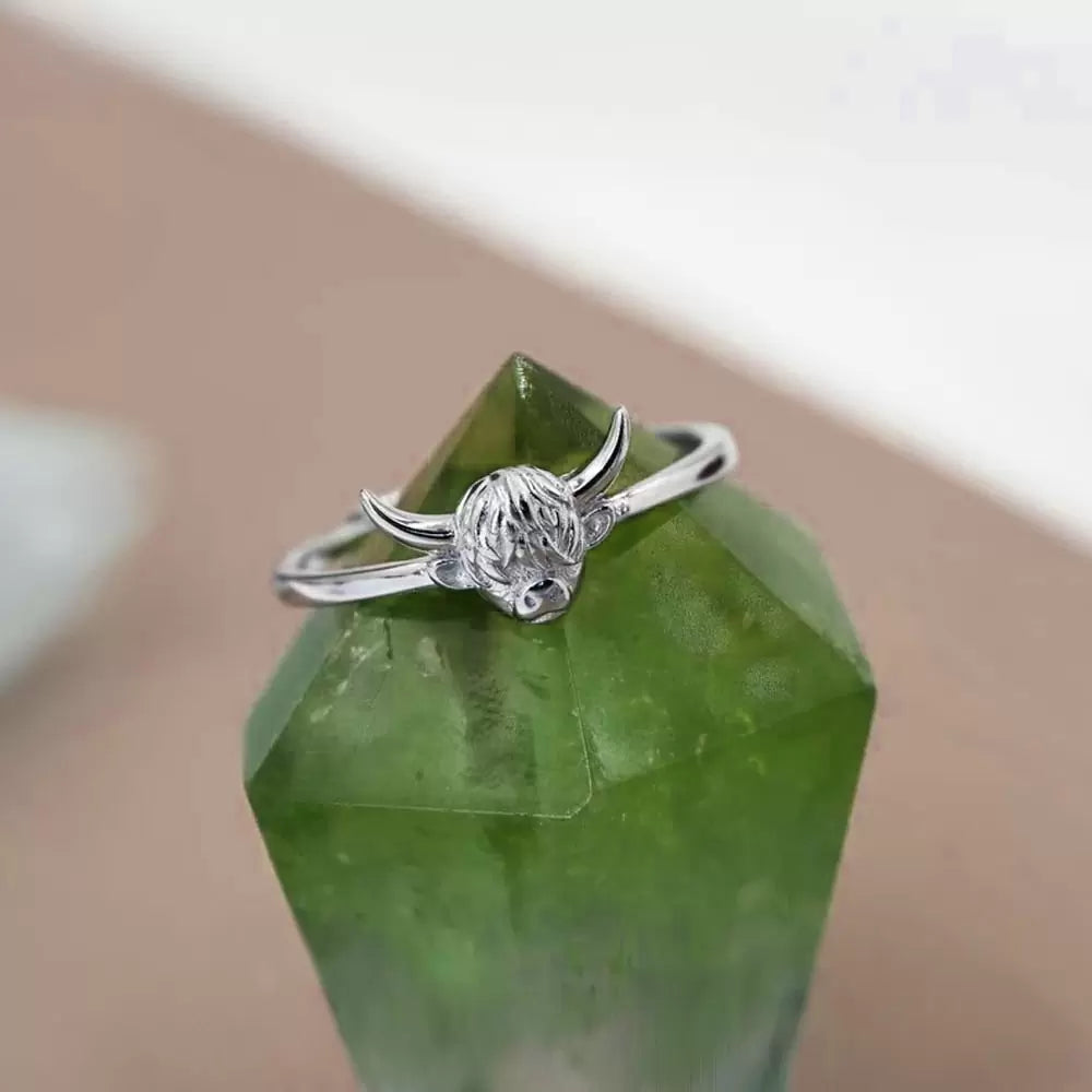 Highland Cow Sterling Silver Ring