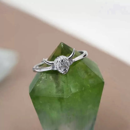 Highland Cow Sterling Silver Ring