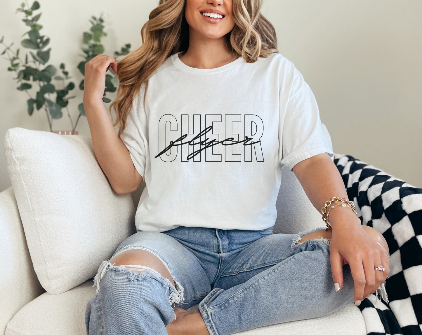 Cheer Flyer Sweatshirt and T-Shirt for Cheerleaders