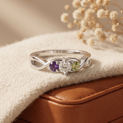Custom Birthstones Promise Ring