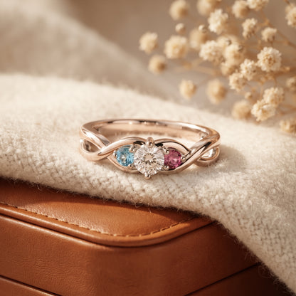 Custom Birthstones Promise Ring