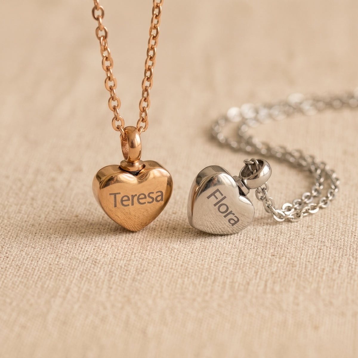 Personalized Tiny Heart Urn Necklace
