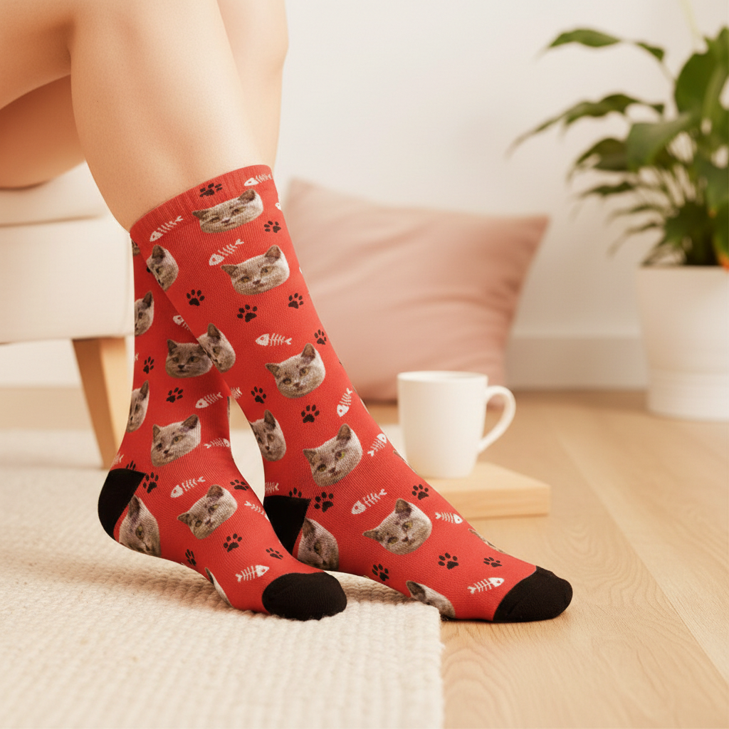 Custom Photo Pet Crew Socks