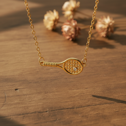 Personalized Tennis Racket Jewelry Set