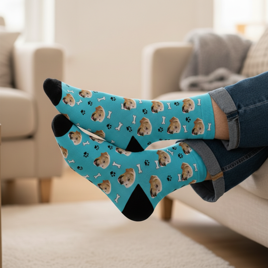Custom Photo Pet Crew Socks