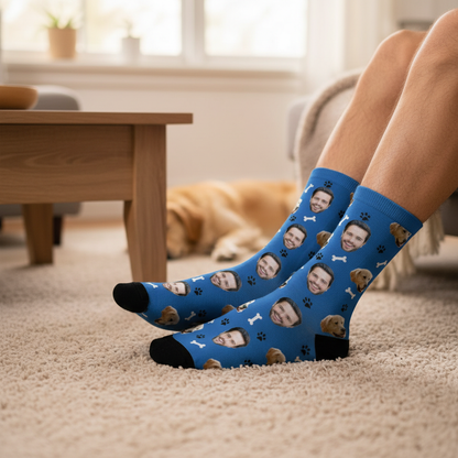Custom Photo Pet Crew Socks