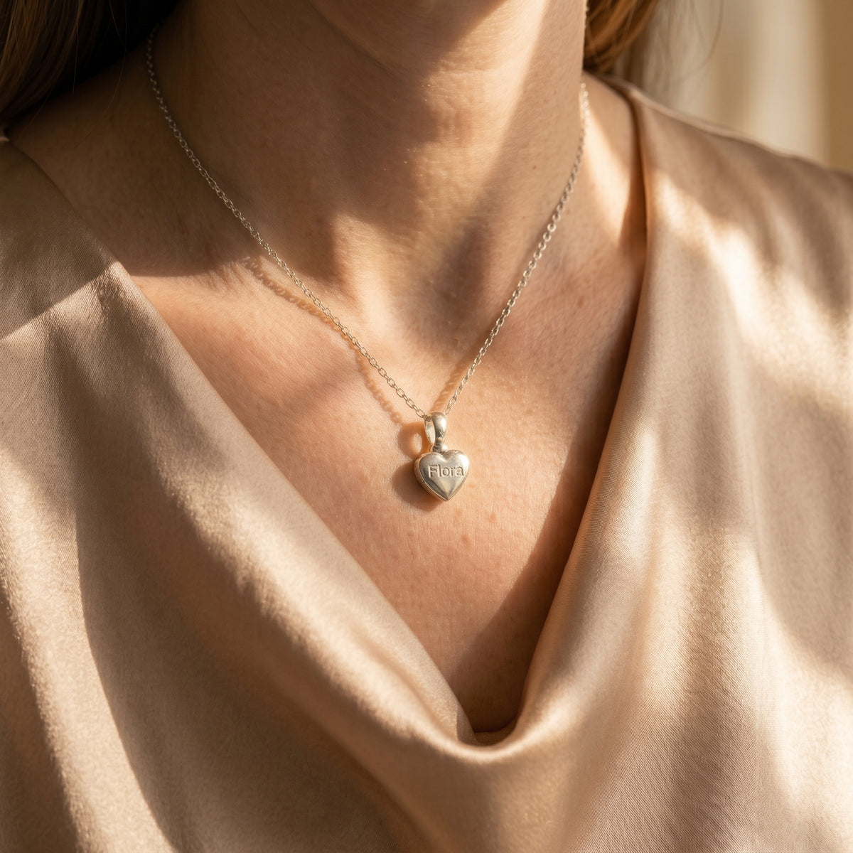 Personalized Tiny Heart Urn Necklace