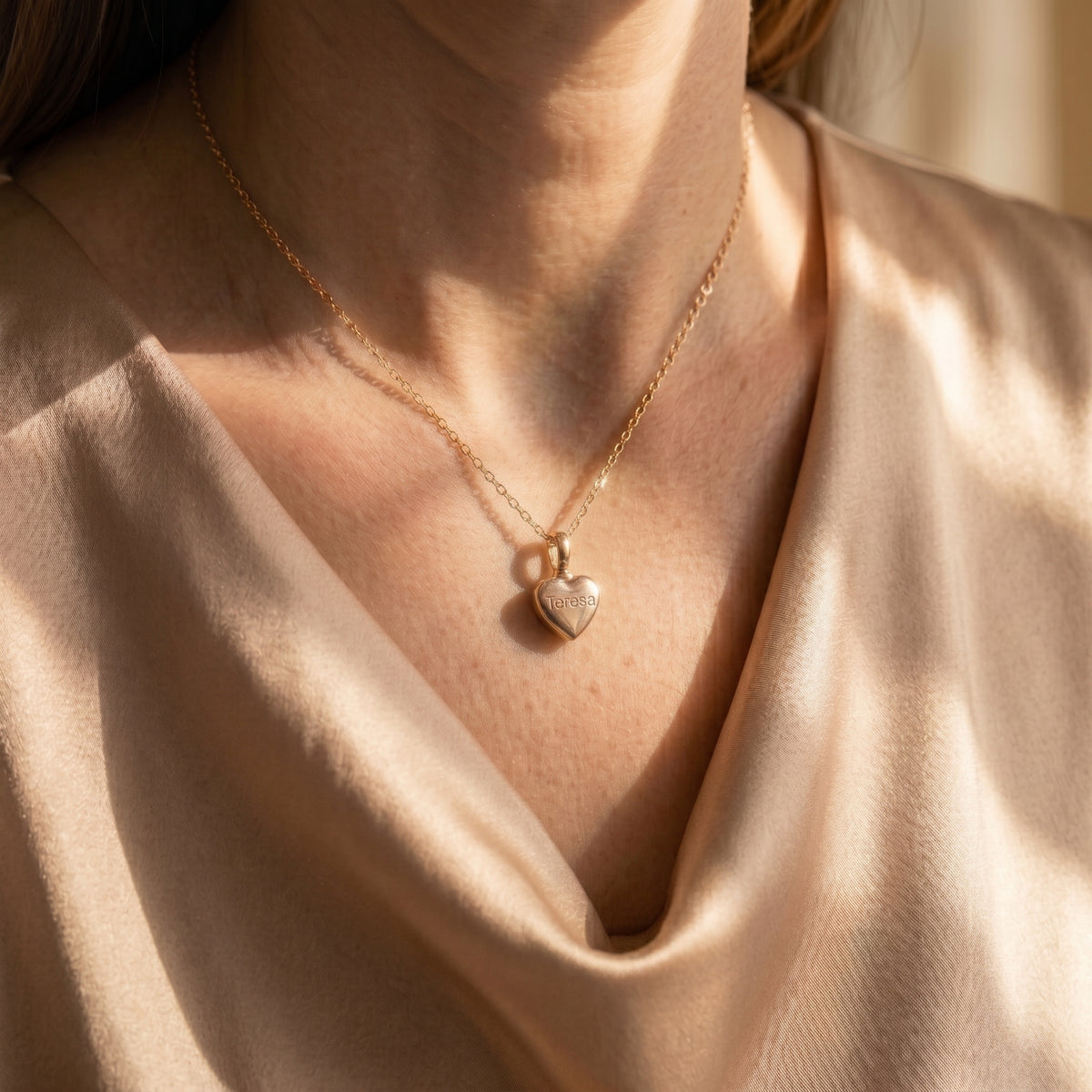 Personalized Tiny Heart Urn Necklace