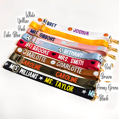 Personalized Colorful Crossbody Strap with Name