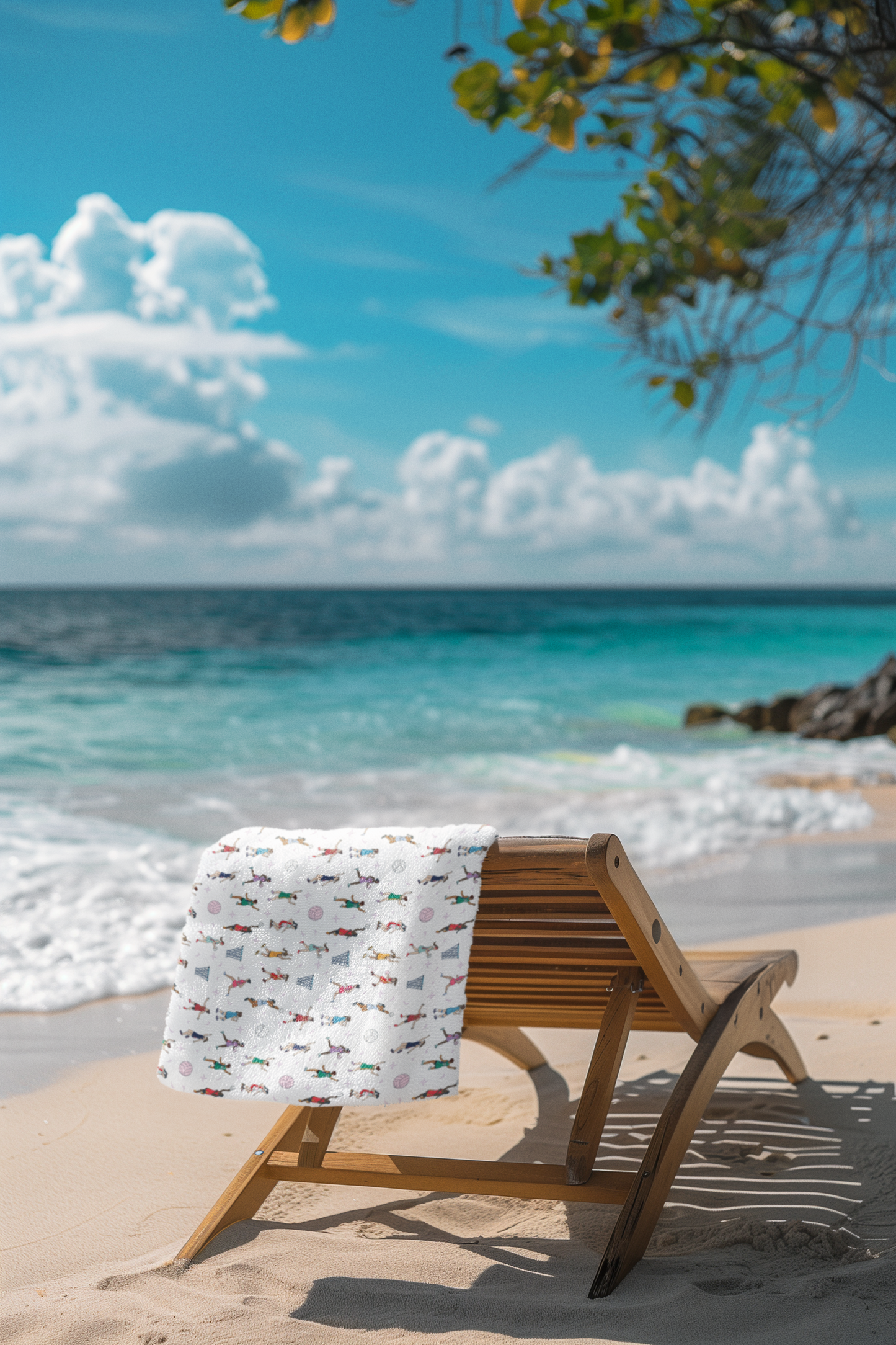 Netball Print Beach Towel